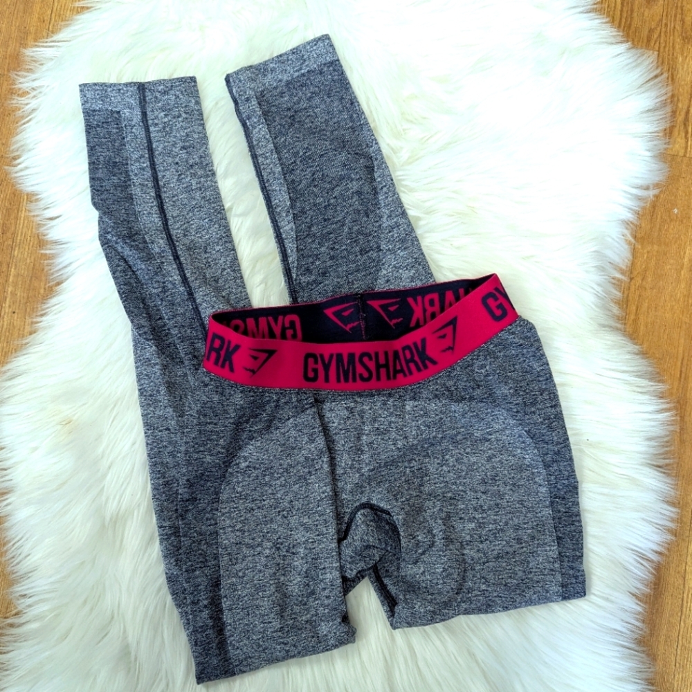 Gymshark Gray and Pink Seamless Leggings